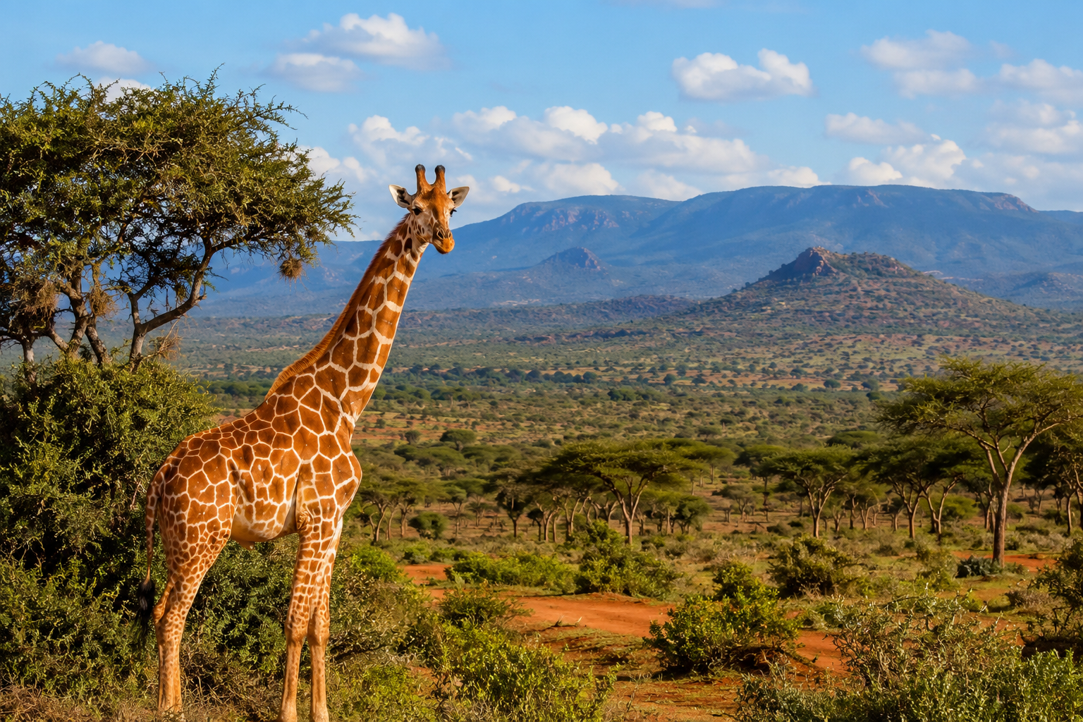 Giraffes in Tsavo